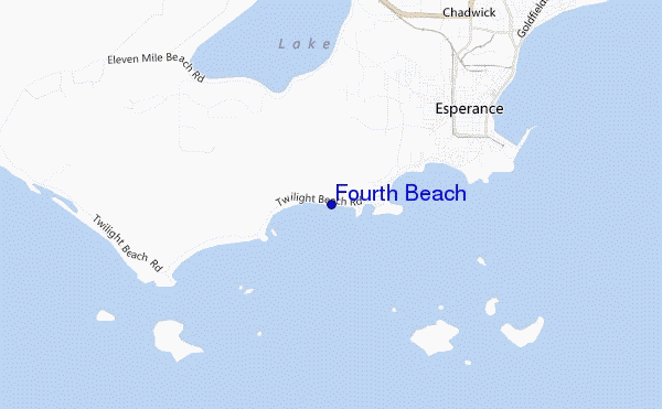 mappa di localizzazione di Fourth Beach