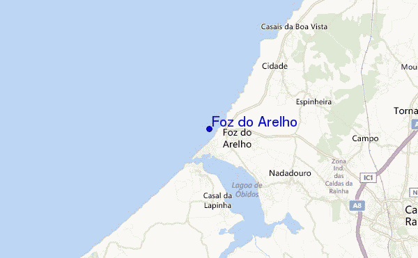 mappa di localizzazione di Foz do Arelho