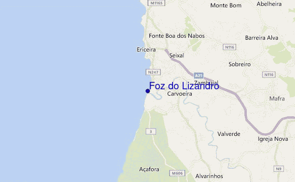 mappa di localizzazione di Foz do Lizandro