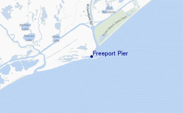 mappa di localizzazione di Freeport Pier