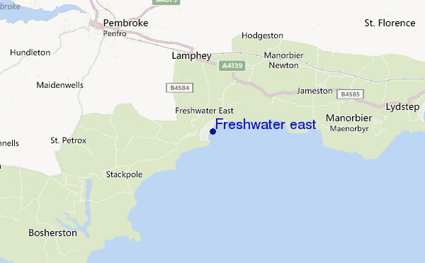 mappa di localizzazione di Freshwater east
