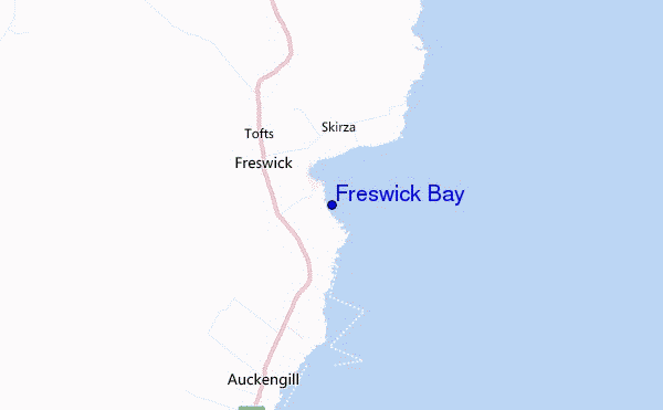 mappa di localizzazione di Freswick Bay