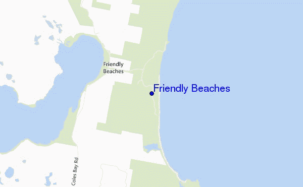 mappa di localizzazione di Friendly Beaches