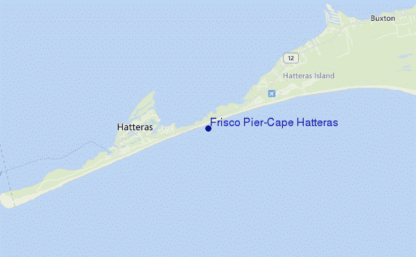 mappa di localizzazione di Frisco Pier/Cape Hatteras