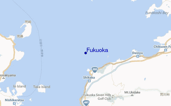 mappa di localizzazione di Fukuoka