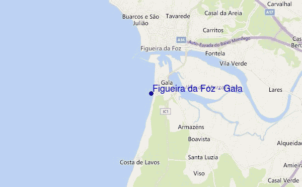 mappa di localizzazione di Figueira da Foz - Gala