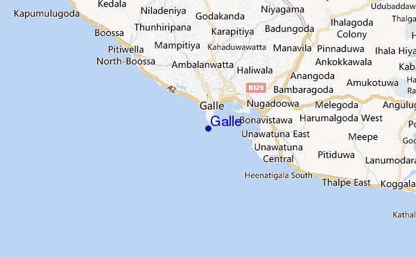 mappa di localizzazione di Galle