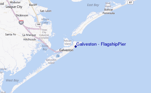 Galveston - Flagship Pier Location Map