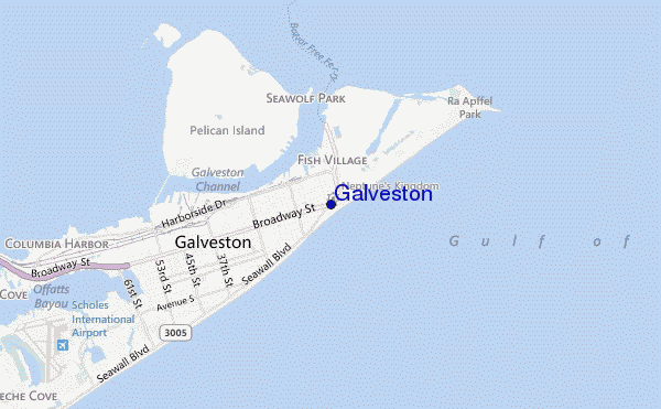 mappa di localizzazione di Galveston