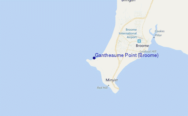 mappa di localizzazione di Gantheaume Point (Broome)