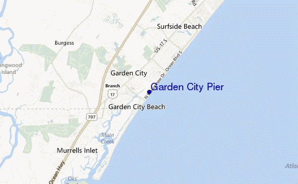 mappa di localizzazione di Garden City Pier