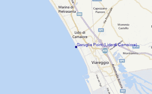 mappa di localizzazione di Garuglia Point (Lido di Camaiore)