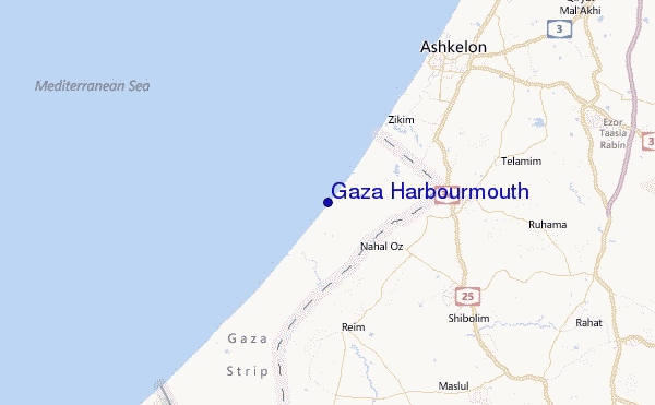 Gaza Harbourmouth Location Map