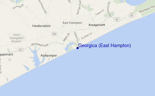 mappa di localizzazione di Georgica (East Hampton)
