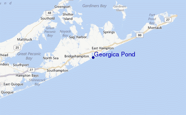 Georgica Pond Location Map