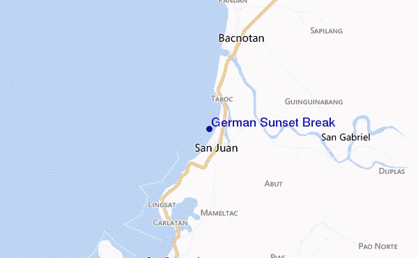 mappa di localizzazione di German Sunset Break