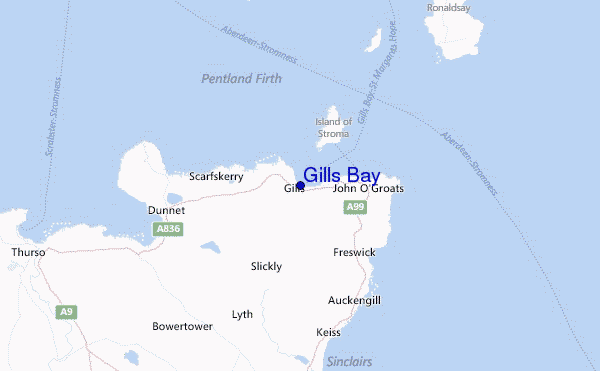 Gills Bay Location Map
