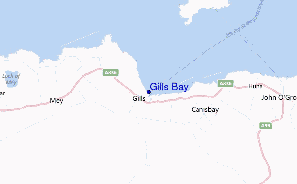 mappa di localizzazione di Gills Bay