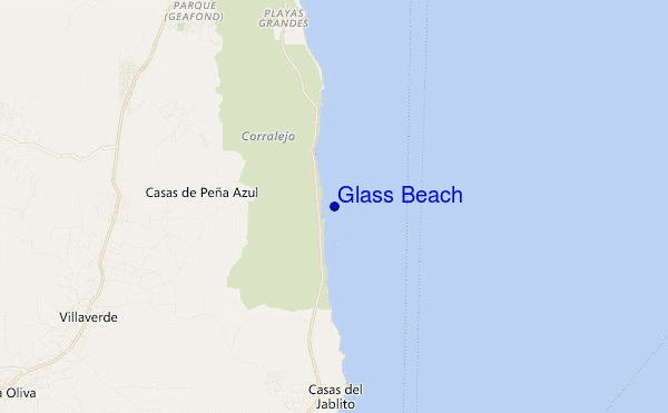 mappa di localizzazione di Glass Beach