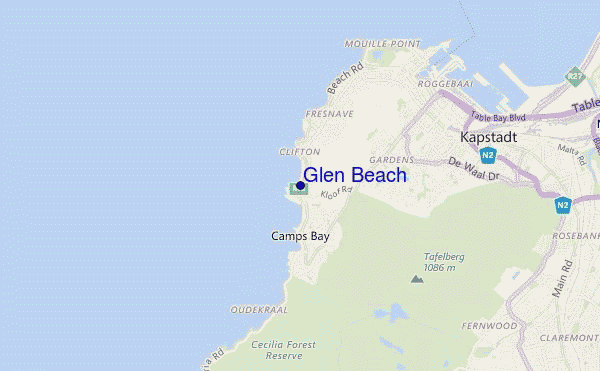 mappa di localizzazione di Glen Beach