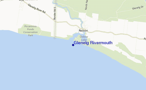 mappa di localizzazione di Glenelg Rivermouth