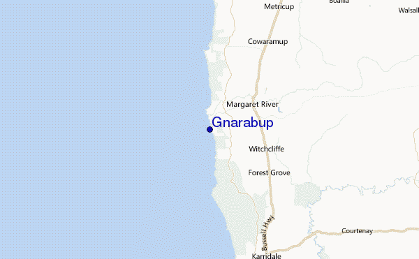 Gnarabup Location Map