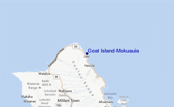 Goat Island/Mokuauia Location Map