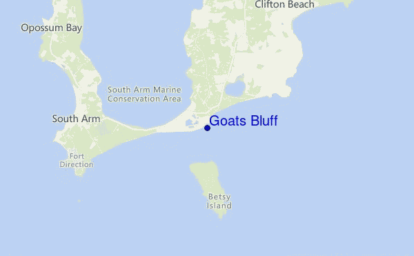 mappa di localizzazione di Goats Bluff