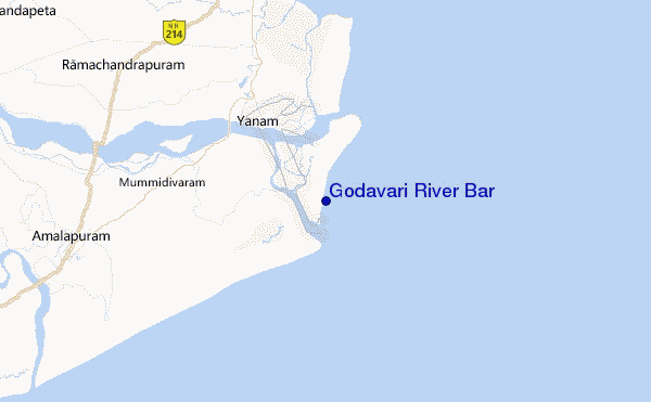 Godavari River Bar Location Map