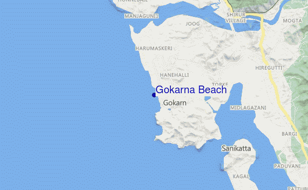 mappa di localizzazione di Gokarna Beach