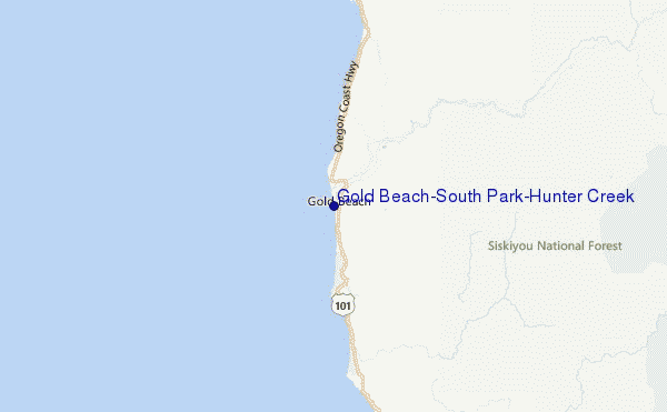 Gold Beach/South Park/Hunter Creek Location Map