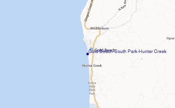mappa di localizzazione di Gold Beach/South Park/Hunter Creek
