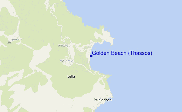 mappa di localizzazione di Golden Beach (Thassos)