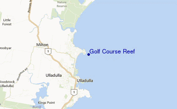 mappa di localizzazione di Golf Course Reef