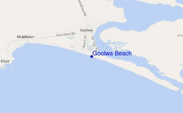 mappa di localizzazione di Goolwa Beach