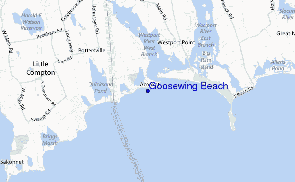 mappa di localizzazione di Goosewing Beach