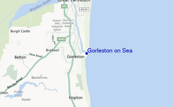 mappa di localizzazione di Gorleston on Sea