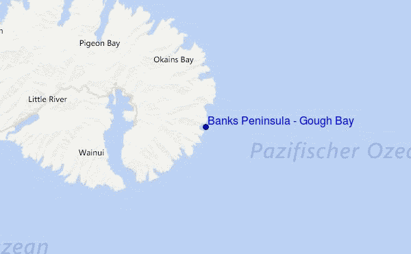 Banks Peninsula - Gough Bay Location Map