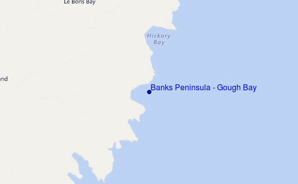mappa di localizzazione di Banks Peninsula - Gough Bay