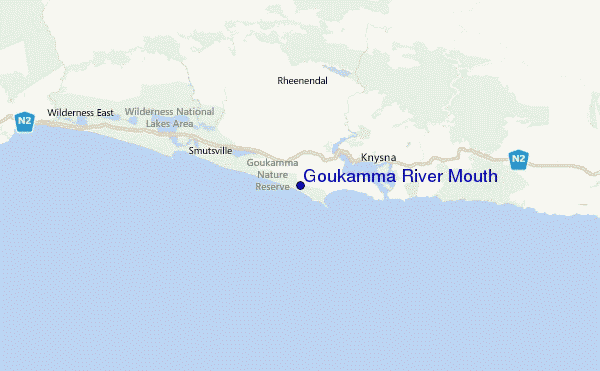 Goukamma River Mouth Location Map