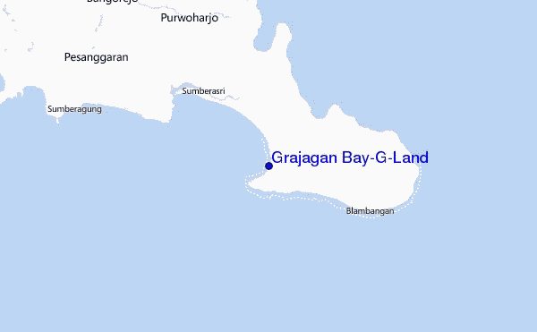 Grajagan Bay/G-Land Location Map