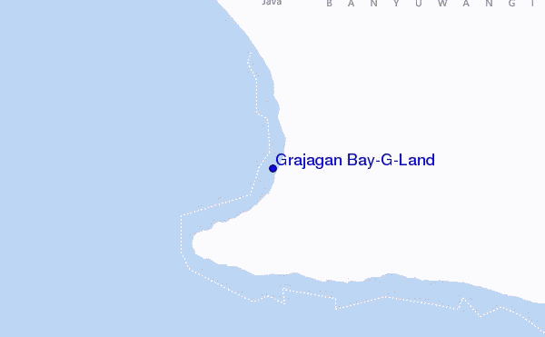 mappa di localizzazione di Grajagan Bay/G-Land
