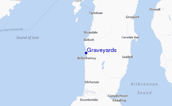 Graveyards Location Map