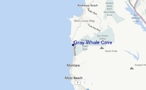 mappa di localizzazione di Gray Whale Cove