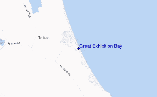 mappa di localizzazione di Great Exhibition Bay