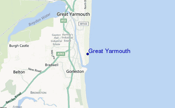 mappa di localizzazione di Great Yarmouth