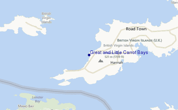 mappa di localizzazione di Great and Little Carrot Bays