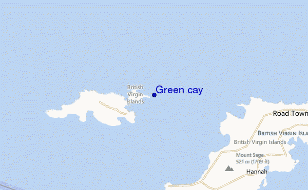 mappa di localizzazione di Green cay