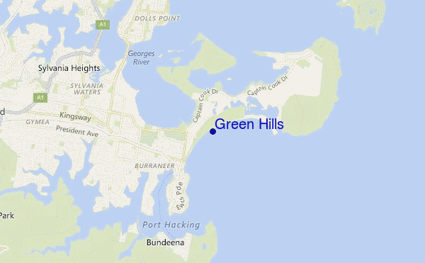 mappa di localizzazione di Green Hills