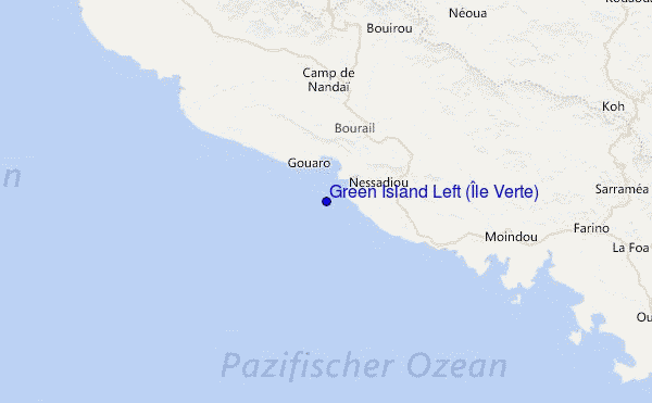 Green Island Left (Île Verte) Location Map